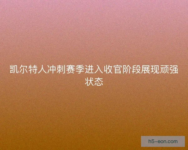 凯尔特人冲刺赛季进入收官阶段展现顽强状态
